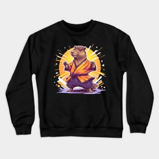 karate capybara Crewneck Sweatshirt